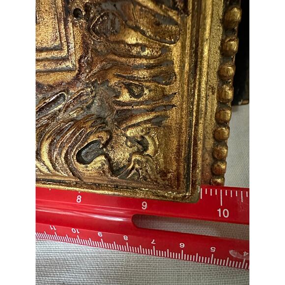 2 Vintage Miniature Framed Oil Paintings Landscape 10x9” gold ornate frame set - Picture 7 of 12